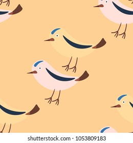seamless vector pattern with gulls