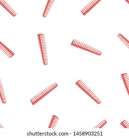 seamless vector pattern of hairbrushes