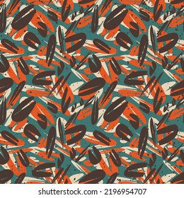 Seamless vector pattern with hand draen absctract chaotic shapes