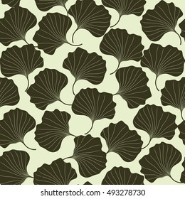 Seamless vector pattern hand draw abstract flowers on light background. Template for creating wallpaper, textile, backdrops.