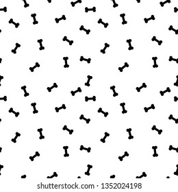 Seamless vector pattern with hand drawn bones