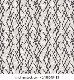 Seamless vector pattern. Hand drawn vertical stripes. Brushstroke broken fence background. Monochrome surface design textile swatch. Modern black white wallpaper, hipster minimal all over print 