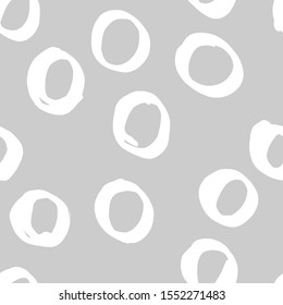 Seamless vector pattern with hand drawn circles .Abstract seamless background