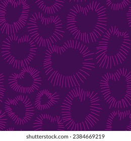 Seamless vector pattern with hand drawn hearts