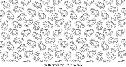 Seamless vector pattern of hand drawn sketches of meat isolated on white background
