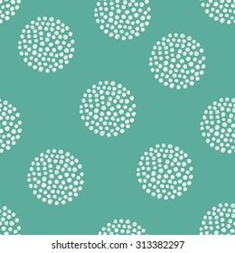 seamless vector pattern of hand drawn dots.