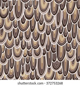 Seamless vector pattern with hand drawn waves, abstract wavy seamless tiling texture