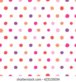 Seamless Vector Pattern of Hand Drawn Dots