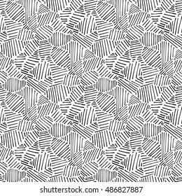 Seamless vector pattern with hand drawn hatching
irregular lines for fabric, cards, invitations, wrapping paper, stationery and web backgrounds