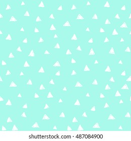 Seamless vector pattern with hand drawn ink triangle for fabric, cards, invitations, wrapping paper, stationery and web backgrounds