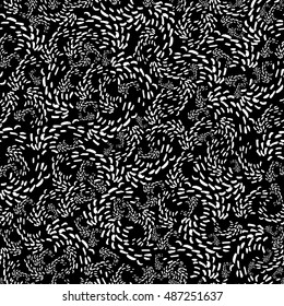 Seamless vector pattern with hand drawn  chaotic ink spot dash for fabric, cards, invitations, wrapping paper, stationery and web backgrounds
