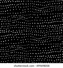 Seamless vector pattern with hand drawn ink polka dots for fabric, cards, invitations, wrapping paper, stationery and web backgrounds