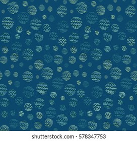 Seamless vector pattern with hand drawn elements on the marine theme. Abstract background
