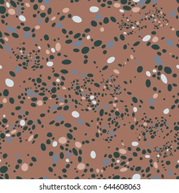 Seamless vector pattern with hand drawn irregular ink polka dots for fabric, cards, invitations, wrapping paper, stationery and web backgrounds