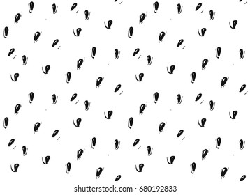 Seamless vector pattern of hand drawn watermelon flesh with black seeds. Simple and beautiful abstract pattern.