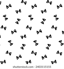 Seamless vector pattern hand-drawn brushstrokes resembling conchiglie pasta and shell imprints, arranged randomly in bow-like pairs. Ideal for wrapping paper, banners, cards, posters, textiles, prints