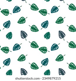 Seamless vector pattern hand-drawn line with leaves fabric seamless patterns The geometric pattern with lines. Seamless vector background. for paper,cover,interior decor,texture,fabric,clothing