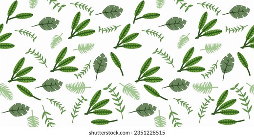 Seamless vector pattern hand-drawn line with leaves fabric seamless patterns The geometric pattern with lines. Seamless vector background. for paper,cover,interior decor,texture,fabric,clothing