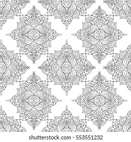 Seamless vector pattern with hand-drawn ornament