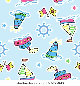 seamless vector pattern have fun summer holiday