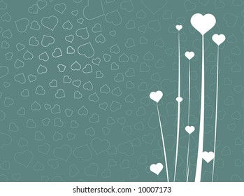 Seamless vector pattern heart background
