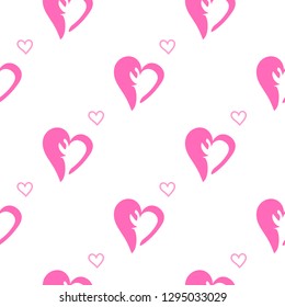 Seamless vector pattern with heart. Seamless pattern can be used for wallpaper, pattern fills, textures.