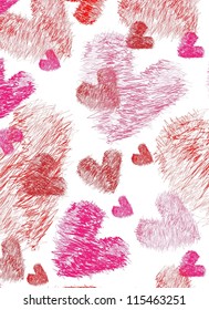 seamless vector pattern heart valentines day