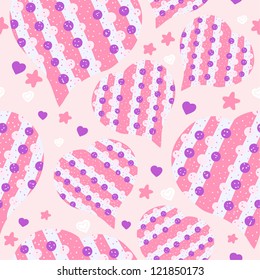 Seamless vector pattern with hearts