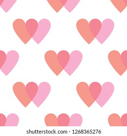 Seamless vector pattern with hearts 