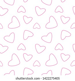 seamless vector pattern with hearts