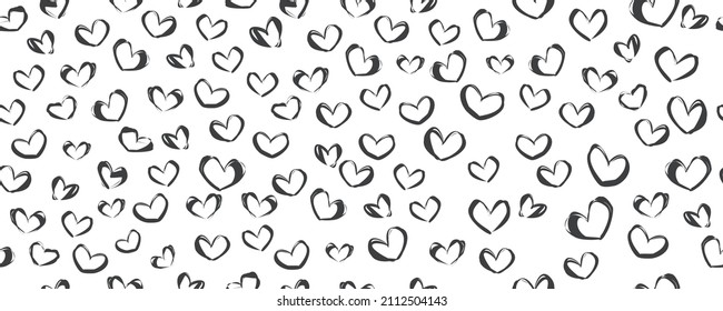 Seamless vector pattern. Hearts pattern vector.