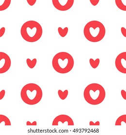 Seamless vector pattern with hearts