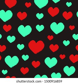 seamless vector pattern with hearts. can be used as packaging design, fabrics, wallpaper, notebooks and other things.