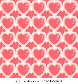 seamless vector pattern with hearts fabric print love design