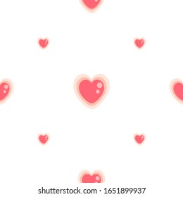 seamless vector pattern with hearts fabric print love design