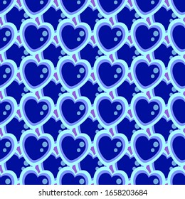 seamless vector pattern with hearts fabric print design