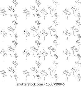 seamless vector pattern with hearts valentine`s day cover print