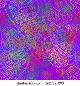 seamless vector pattern with hearts valentine`s day wedding cover greeting card fabric