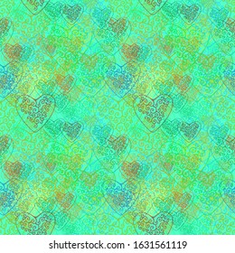 seamless vector pattern with hearts valentine`s day wedding cover greeting card fabric