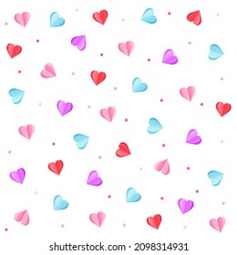 Seamless vector pattern with hearts, for valentine's day