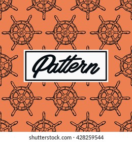 Seamless vector pattern with helms.