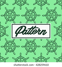 Seamless vector pattern with helms.