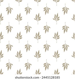 Seamless vector pattern with herbal elements.