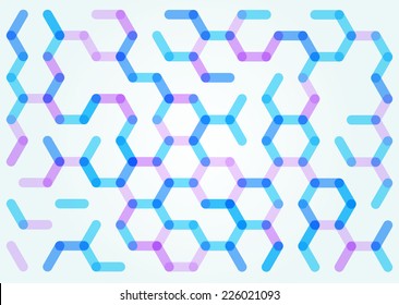 Seamless vector pattern of the hexagonal net