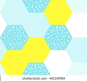 Seamless Vector Pattern with hexagons