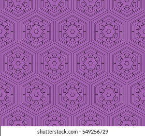 seamless vector pattern of hexagons. purple color. for your business presentations, printing, design.
