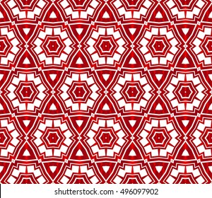 seamless vector pattern of hexagons. red gradient. vector illustration