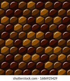 Seamless vector pattern of honey cells.