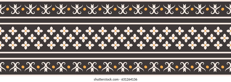 Ikat Art Work Border Design Baroque Stock Illustration 2088181300