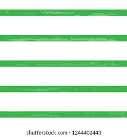 Seamless vector pattern with horizontal lines and texture. Bright green and white. Stripy background for surface, fabric, tile, wallpaper and web design. 
